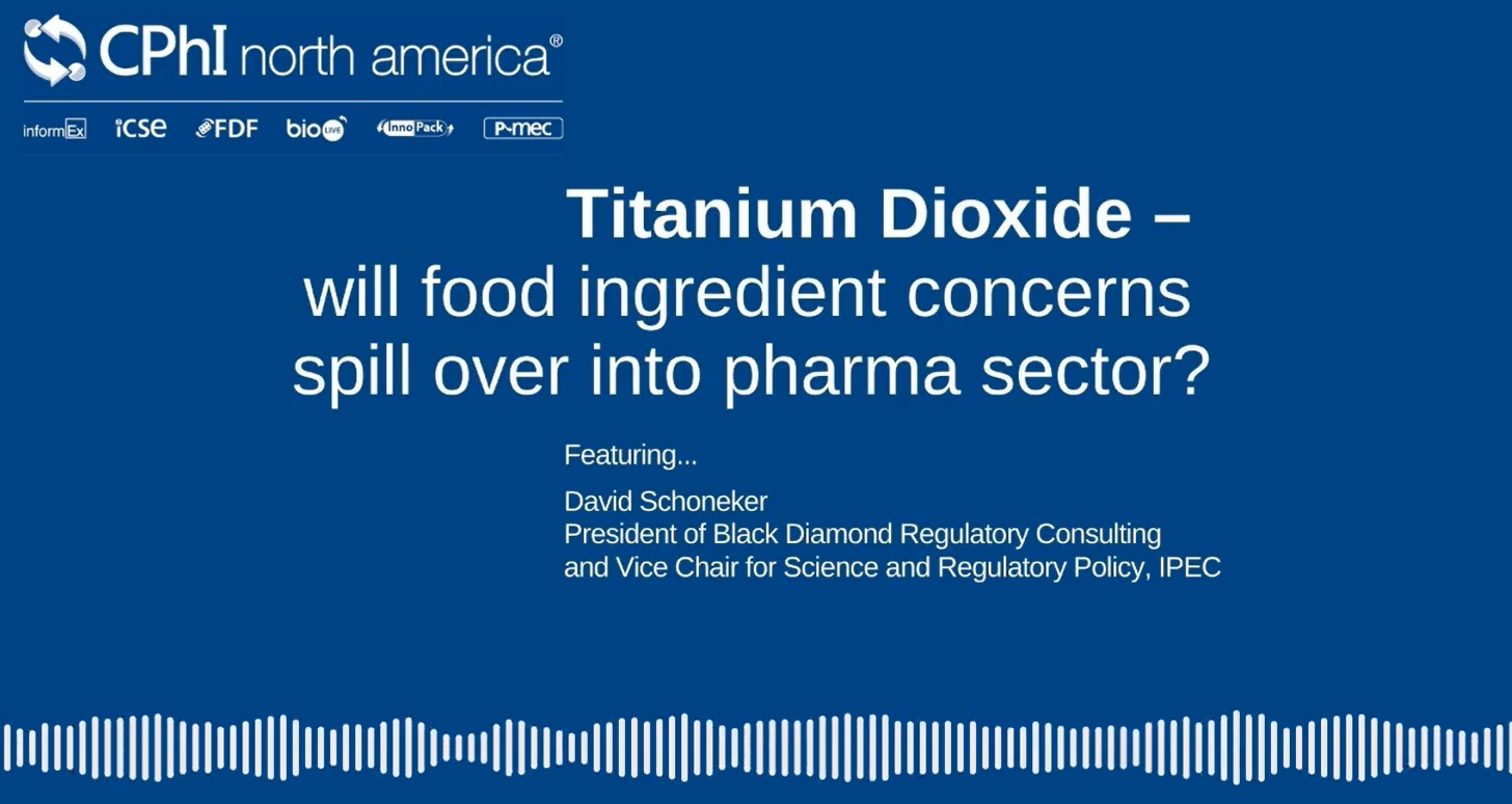 Titanium Dioxide – will food ingredient concerns spill over into pharma sector?
